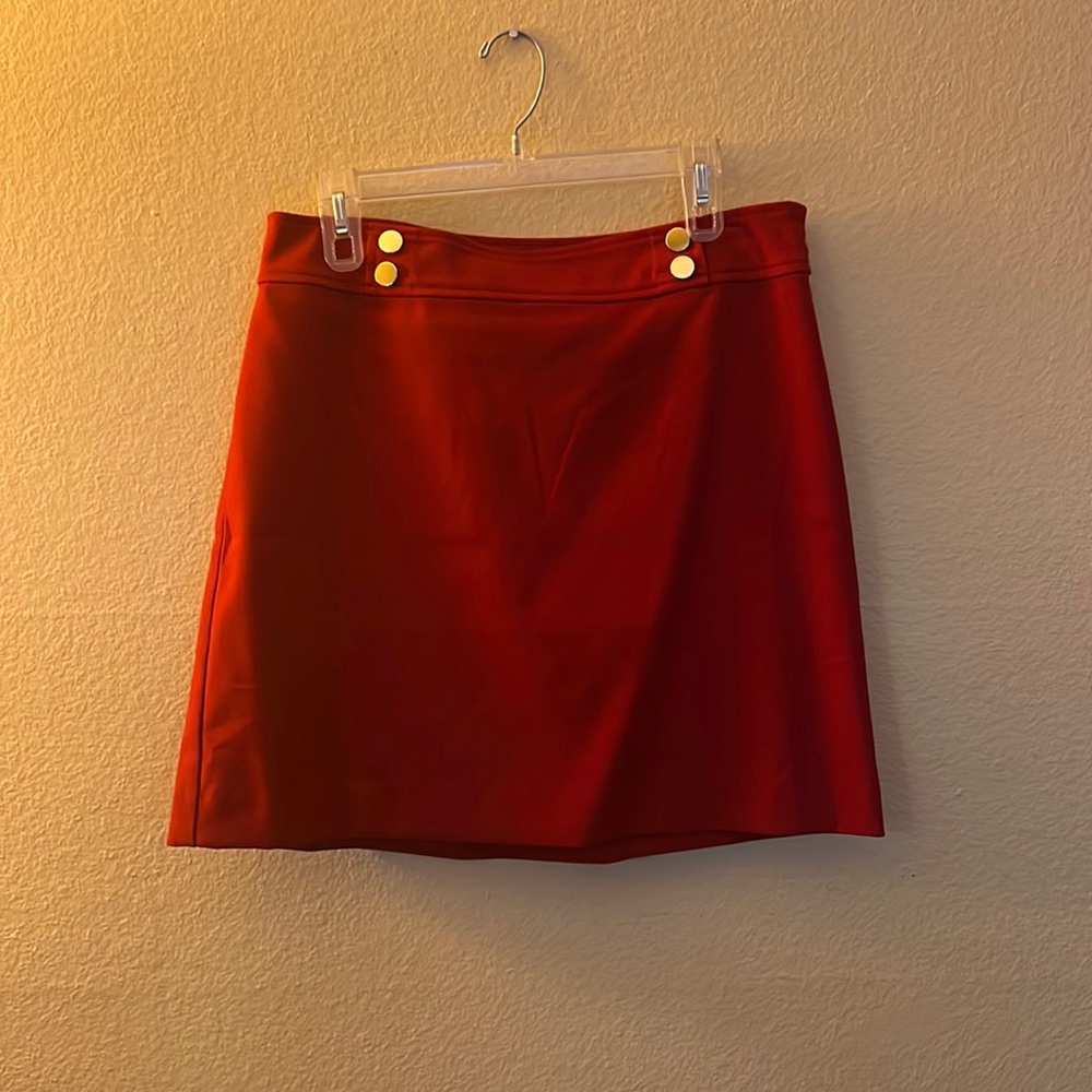 Red LOFT skirt in size 10